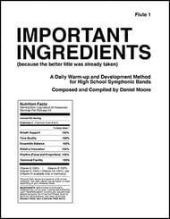 Important Ingredients Flute 1 band method book cover Thumbnail